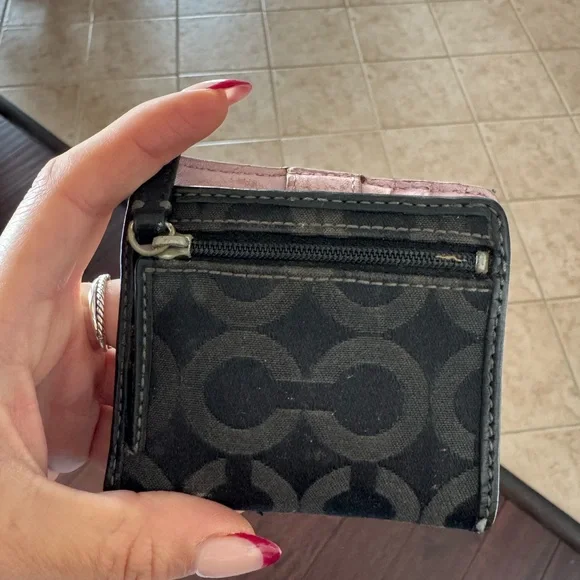 Coach Black and Gray Wallet with Silver Accents - Picture 2 of 7